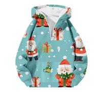 Generisch Men's Christmas Sweatshirt Stylish with Long Sleeve Practical Pocket. Ideal for Cold Days. Versatile Hoodie for Men, sky blue, S