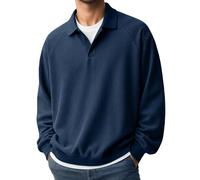 Generisch Men's Classic Long Sleeve Shirt. Elegant, Plain Design for All Occasions. Button Down for Comfort and Style. Ideal for Business or Casual Wear, navy, 3XL
