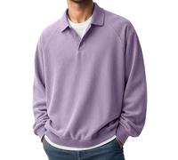 Generisch Men's Classic Long Sleeve Shirt. Elegant, Plain Design for All Occasions. Button Down for Comfort and Style. Ideal for Business or Casual Wear, purple, 3XL