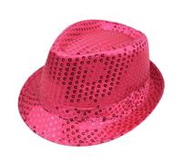 Generisch Men's Cylindrical Hat with Elegant Sequins as Fashion Gentleman Hat for Festive Occasions (One Size)