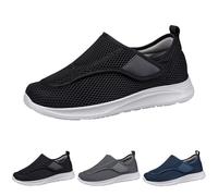 Generisch Men's Diabetic Slippers, Women's Extra Wide Slippers, Breathable, Lightweight, Adjustable, Walking Shoes, Orthopaedic, Comfortable, Non-Slip Bandage Shoes, for Seniors, Foot Swelling, a, 5