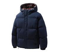 Generisch Men's Down Jacket with Hood Autumn Jacket Outdoor Puffer Jacket Leisure Fashion Parka Winter Corduroy Jacket Winter Jacket Quilted Jacket Plain Base Fashion Warm Lined Winter Coat