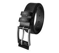 Generisch Men's Dress Belt for Suits Jeans with Single Prong Buckle Hat with Scarf Men, black, A