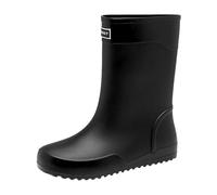 Generisch Men's European Style Rain Shoes for Underground Everyday Kitchen Outdoor - Non-Slip Wellington Boots with Heavy Duty Tread for Wet Conditions, black, 11 UK