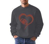 Generisch Men's Fashion Rugby Casual Part 3D Print Long Sleeve Hoodie Tops, gray, XL