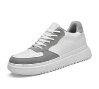 Generisch Men's Height Growth Shoes with Adjustable Insert, Non-Slip Breathable Casual Trainers, Lace-Up Shoes for More Height Unisex Design, Comfortable Increase from 6 to 10 cm, gray, 11 UK
