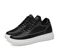 Generisch Men's Height Growth Shoes with Adjustable Insert, Non-Slip Breathable Lace-Up Trainers, Casual Unisex Kickers for Optical Magnification, Comfortable Everyday Shoes with Discreet