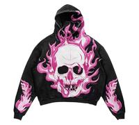 Generisch Men's Hoodie Halloween 3D Print Colourful Oversized Hoodie Breathable Vintage Pullover Halloween Loose Hoodie Streetwear Sweat Pullover Hip Hop Fashion Hood Oversized Y2K, #245, XXL