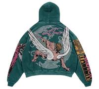 Generisch Men's Hoodie Halloween 3D Print Colourful Oversized Hoodie Breathable Vintage Sweat Pullover Hip Hop Fashion Hood Oversized Y2K Pullover Halloween Loose Hoodie Streetwear, #236, XXL