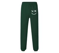 Generisch Men's Jogging Bottoms with Graffiti Smiley - Casual Sweatpants for an Urban Look | Comfortable Tracksuit Bottoms with Narrow Leg, Style_q01 Army Green, XL