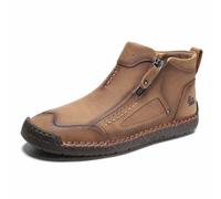 Generisch Men's Leather Ankle Boots Leather Shoes Breathable Waterproof Orthopaedic Leather Boots Premium Boots Casual Fashion Handmade Outdoor Shoes Classic Business Leisure, Brown2, 7 UK