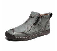 Generisch Men's Leather Ankle Boots Leather Shoes Breathable Waterproof Orthopaedic Leather Boots Premium Boots Casual Fashion Handmade Outdoor Shoes Classic Business Leisure, Green, 9.5 UK