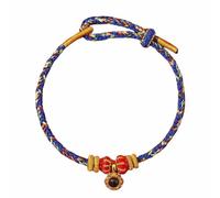 Generisch Men's Leather Bracelet Hammer for Women Red String Ankle Rope with Eight Buddha Charms Birth Year Jewellery Radio-Controlled Watch with Leather Strap (A, One Size)