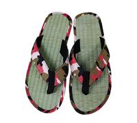 Generisch Men's Lightweight Shoes Summer Slippers Shoes with Straw Sole Shower Shoes Outdoor Indoor Slippers Camo Slippers Silent Slippers Summer Sliders Trekking Slippers Beach Sandals, Red