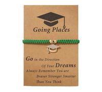 Generisch Men's Natural Phrases Bracelets Bracelet Blessing Bracelet for Graduation Season Charms Bead Jewelry, A, Metal