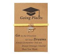 Generisch Men's Natural Phrases Bracelets Bracelet Blessing Bracelet for Graduation Season Charms Bead Jewelry, A, Metal