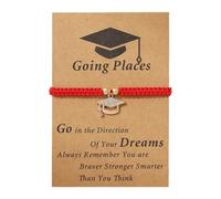 Generisch Men's Natural Phrases Bracelets Bracelet Blessing Bracelet for Graduation Season Charms Bead Jewelry, A, Metal