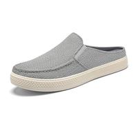 Generisch Men's One-Foot Stirrups Breathable Low-Top Casual Shoes Outerwear Trendy Fabric Shoes Comfortable Dad Shoes, gray, 10 UK