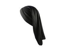 Generisch Men's Peasant Hat with Two Ends, Stretchy, Long Braid Hair Care Cap, Dreadlocks Hair Care Cap, Winter, black, One Size