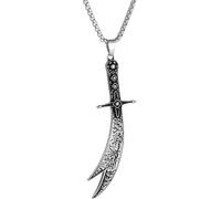 Generisch Men's Personalised Necklace Islamic Imam Sword Pendant Necklace Shia Islamic Jewellery Quran
