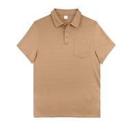 Generisch Men's Polo Shirt Europe USA Design Plain Loose Fit Outdoor Leisure Short Sleeve Breathable Bird's Eye View, khaki, XXL