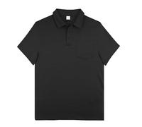 Generisch Men's Polo Shirt Europe USA Design Plain Loose Fit Outdoor Leisure Short Sleeve Breathable Bird's Eye View, black, M