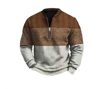 Generisch Men's Pullover Without Hood Sweatshirt Men's Black XXXL Printed Sweatshirt Long Sleeve Casual Jacket Regular Fit Training Jacket Splicing Colour Block Cargo Jacket Comfortable Training Shirt