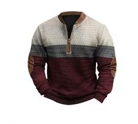 Generisch Men's Pullover Without Hood Sweatshirt Men's Black XXXL Printed Sweatshirt Long Sleeve Casual Jacket Regular Fit Training Jacket Splicing Colour Block Cargo Jacket Comfortable Training Shirt