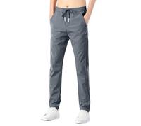 Generisch Men's Quick Dry Stretch Trousers Ice Cold Breathable Jogger Drawstring Jogging Bottoms with Pockets Business Trousers Blue Women, darkgray, 3XL