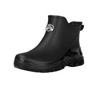 Generisch Men's Rain Boots, Japanese Outdoor Slippers, Kitchen Clogs, Waterproof, Comfortable, Non-Slip, Short, black, 10 UK