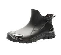 Generisch Men's Rain Boots, Water Rubber Shoes, Walking Shoes, Men's Waterproof, Lightweight, Plain Platform, Outdoor, Casual, Non-Slip Overshoes, Rain Boots, Sports Shoes, black, 10 UK