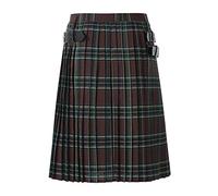 Generisch Men's Scottish Kilt Scottish Style Checked Tartan Skirt with Contrast Pockets Highland Tartan Pleated Vintage Skater Streetwear Classic Gothic Steampunk Tartan Kilt, P Brown, 3XL