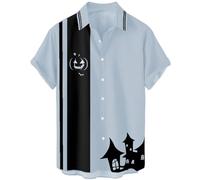 Generisch Men's Shirts Short Sleeve Tropical Button Down Shirt Summer Beach Shirt with Print for Casual Casual Fashion Relaxed Holiday Days in All Weather, lightblue, 4XL