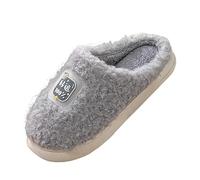 Generisch Men's Shoes 43.5 Four Seasons Cute Slippers for Non-Slip Fpir Season Fabric Cotton Colorful Slippers Slippers Men Shoes, gray, 8 UK