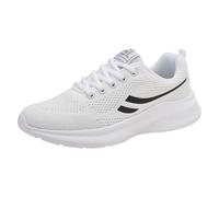 Generisch Men's shoes, women's trainers, fashionable, pattern, coloured, thickness, sole, mesh, breathable, comfortable, non-slip, casual shoes for lacing, White, 8 UK