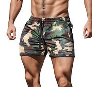 Generisch Men's Shorts, Swimming Trunks, Sports Trousers, Leisure Trousers, Men's Spring Summer Plain Shorts, Casual Street Fitness Trousers, Tie Pocket, Sports, Outdoor, Casual Shorts, Camouflage, M