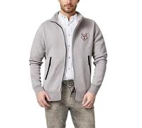 Generisch Men's Slim Fit Knitted Jumper Coat with Deer Embroidery Zip Stand-Up Collar Casual Jacket for Oktoberfest Autumn Winter Warm Pullover, beige, 4XL