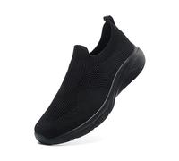 Generisch Men's Slip-On Sports Shoes Hands Without Shoes Laces Sports Shoes Running Shoes Lightweight Breathable Non-Slip Shoes for Sports, Leisure, Fitness, Jogging, Walking, black, 8.5 UK