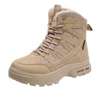 Generisch Men's Snow Boots with Heavy Duty Tread Waterproof Outer Material Warm Lining Non-Slip Sole for Cold Winter Days Durable Comfortable, khaki, 7 UK
