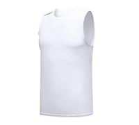 Generisch Men's Sports Quick Dry Tank Top Men's Sleeveless Tee Large Sizes Muscle Shirt Athletic Fitness Shirt Breathable Running Shirt Lightweight Tank Tops Crew Neck Sports Top, White, 8XL