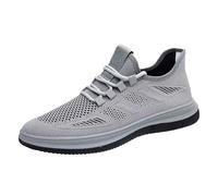 Generisch Men's Summer Footbed Non-Slip Diabetic Shoes Slip On Slippers Summer Outdoor Breathable Comfortable Garden Shoes Mesh Rubber Sole Wide Foot Pain Free, gray, 10 UK