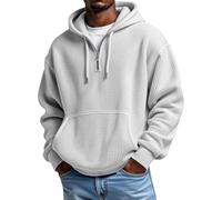 Generisch Men's Sweat Jacket with Hood Leisure Sweatshirt with Hood | Hoodie with waffle pattern Y2K hoodies oversized fit hoodie breathable hoodie transition hooded jacket