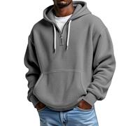 Generisch Men's Sweat Jacket with Hood Leisure Sweatshirt with Hood | Hoodie with waffle pattern Y2K hoodies oversized fit hoodie breathable hoodie transition hooded jacket