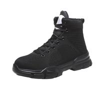 Generisch Men's Tactical Boots Wide Boots High Work Boots Non-Slip Autumn Shoes Men Work Shoes Retro Mountain Shoes Breathable Mesh Platform Trekking Shoes Tactical Combat Boots, black, 9.5 UK
