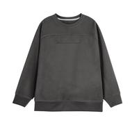 Generisch Men's Thick Hundred Long Sleeve Heavy Loose Trend Suede Casual Sweatshirt Pullover Light Blue, Light grey, M