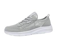 Generisch Men's Trainers, Breathable Mesh for Fashion-Conscious Summer Activities, Lightweight, Comfortable Casual Shoes, gray, 9 UK