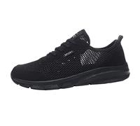 Generisch Men's Trainers, Breathable Mesh for Fashion-Conscious Summer Activities, Lightweight, Comfortable Casual Shoes, black, 11 UK