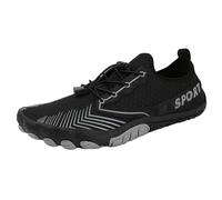 Generisch Men's Trainers for Fitness Leisure Breathable Shoes Swimming Lightweight Running Trainers for Outdoor Adventure on the Beach Versatile Unisex Trainers with Robust Grip, black, 9.5 UK