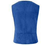 Generisch Men's Vintage Vest Renaissance V-Neck Lace Up Vest with Drawstring Pirate Costume Sleeveless Retro Steampunk Viking Vest Gothic Suede Pirate Top Halloween Cosplay, O Blue, M