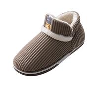 Generisch Men's Warm Slippers Warm Cotton Slippers Winter House Cotton Slippers Fashion Cute Printed Thermal Slippers Casual Slippers, coffee, 9 UK